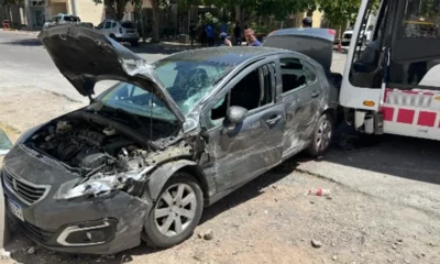 Otro choque en Capital: un colectivo de la Red Tulum chocó contra un Uber