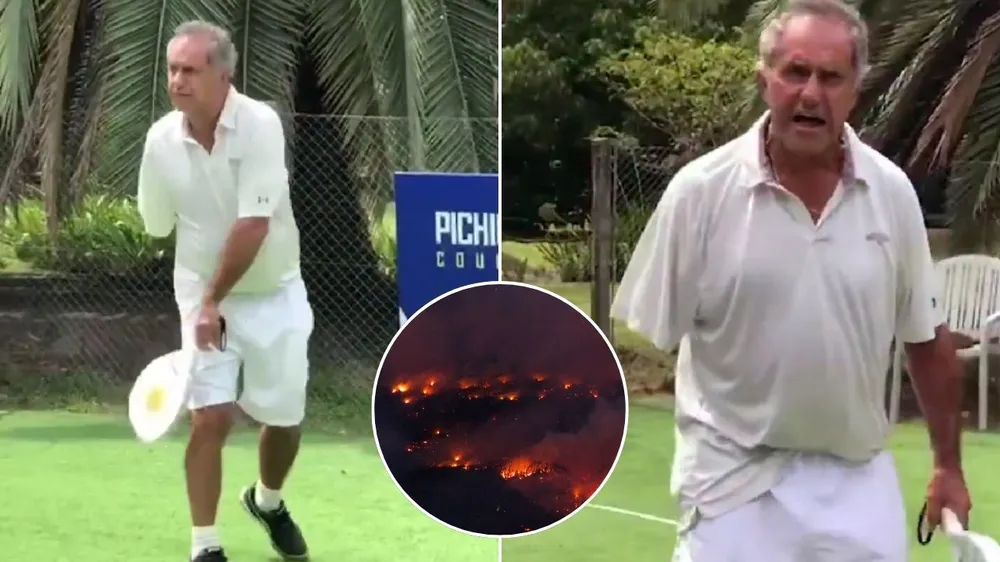 Indignación por el video de Daniel Scioli jugando al pádel mientras la Patagonia se incendia Indignación por el video de Daniel Scioli jugando al pádel mientras la Patagonia se incendia