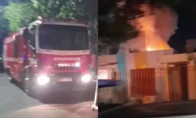 Una casa de familia se prendió fuego en plena noche