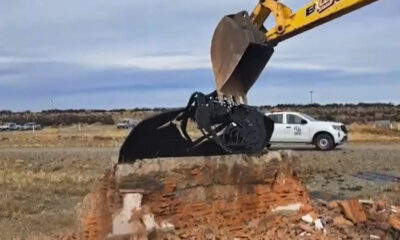 Vialidad Nacional destruyó un monumento a Osvaldo Bayer 