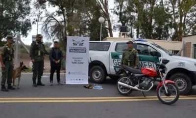 Gendarmería detuvo a dos conductores con más de dos kilos de cocaína en San Juan