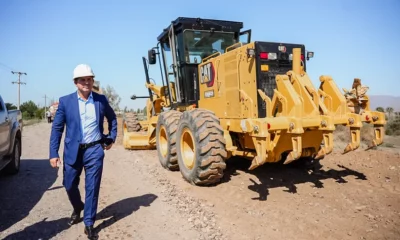 El gobernador Marcelo Orrego supervisó el inicio de la obra de pavimentación de la calle Alfonso XIII