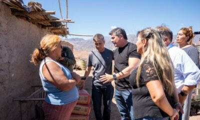 Orrego recorrió las zonas afectadas por las lluvias en Calingasta