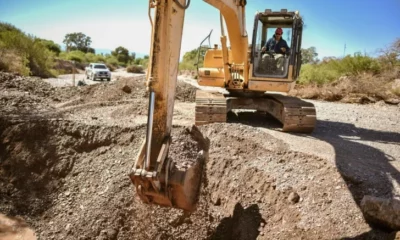 Albardón: comenzaron los trabajos para mitigar los daños por la creciente