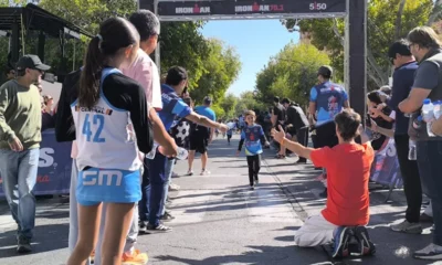 Los chicos también disfrutaron de la fiesta del Ironman 70.3