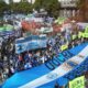 Masiva marcha de la CGT en apoyo a los jubilados en la previa del paro general