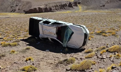 Impactantes fotos de la camioneta que volcó en el Paso de Agua Negra