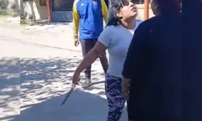 Detuvieron a una mujer que amenazó de muerte a su vecina con un cuchillo de carnicero
