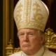 La insólita foto que compartió Donald Trump vestido de Papa